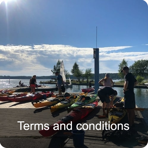 Terms and conditions when you rent kayak in Stockholm Archipelago